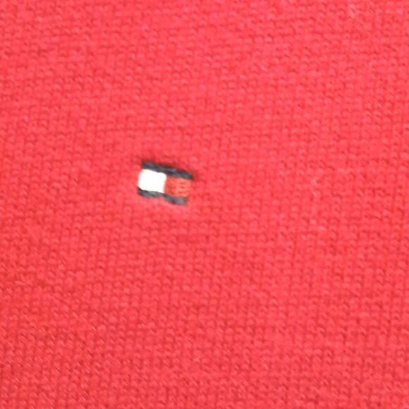 ❄️Tommy Hilfiger Red Sweatshirt with Long Sleeves and Classic Crew Neck - Picture 2 of 6